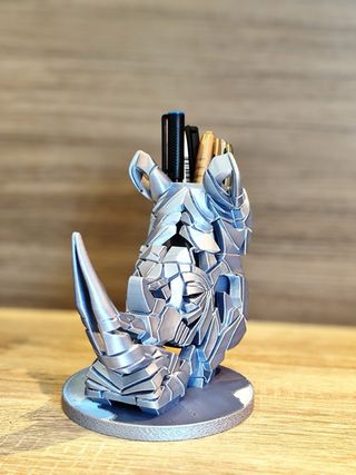 Portapenne/Vaso Rinoceronte Design Pietra