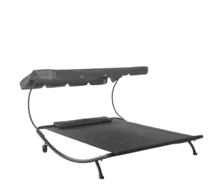 Tumbona doble con toldo