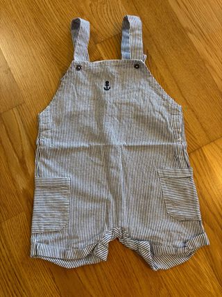 Jardineira Bebé Riscas Âncora