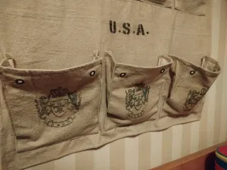 Portaobjetos juvenil Polo tela y madera