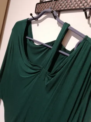 Vestitino donna verde con cintura