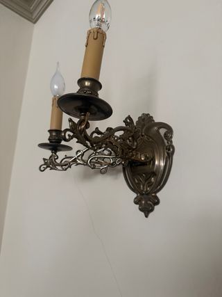 Candelabros electrificados con 2 brazos