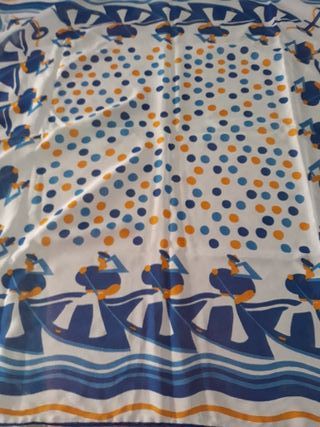 Pañuelo Carmen Mir Ancla Náutica Azul Blanco