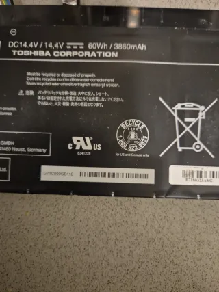 Batería Toshiba Li-ion 60Wh 3860mAh