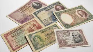 Lote 10 Billetes antiguos Pesetas (1.000, 100, etc