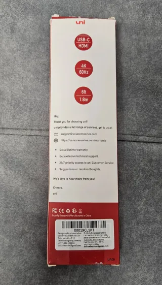 Cable uni HDMI a USB-C 60Hz