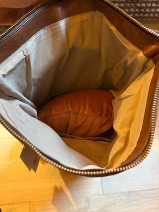 Mochila de piel  búfalo en color marrón