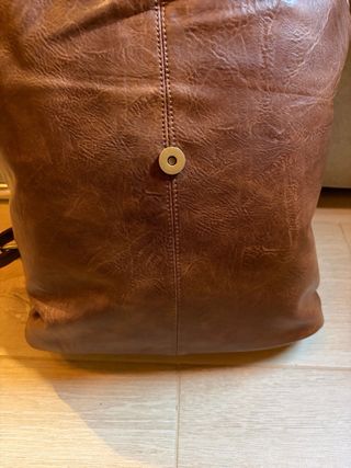 Mochila de piel  búfalo en color marrón