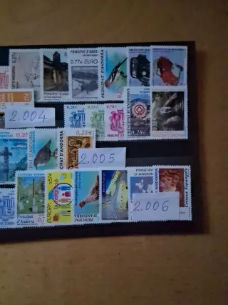 Sellos Andorra Española años completos