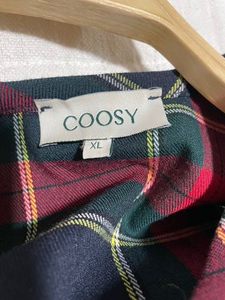 Conjunto Coosy cuadros verde y rojo