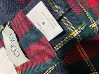 Conjunto Coosy cuadros verde y rojo