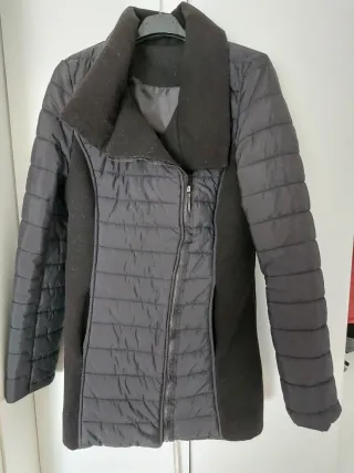 Cappotto donna nero trapuntato