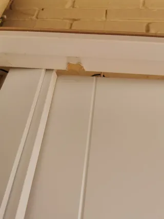 Puerta blanca madera maciza lavada