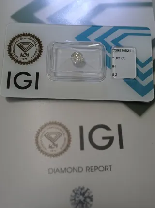 Diamante Naturale Certificato IGI 1.03 Ct