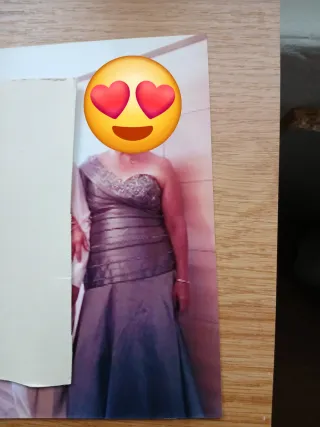 Vestido de fiesta plateado espectacular