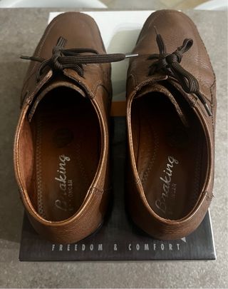 Scarpe uomo pelle marrone con lacci