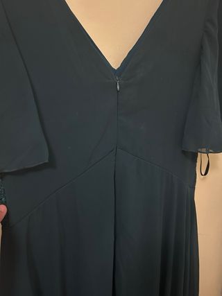 Vestido fiesta UNITHORSE verde lentejuelas