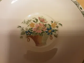 Set 2 Platos de té o pan Cartuja Sevilla Canasto