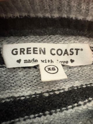 Jersey Green Coast Rayas Cuello Alto Mujer