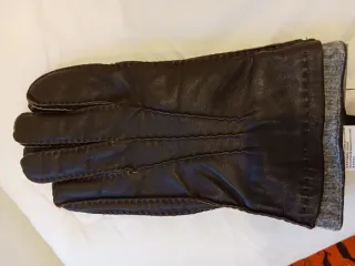 Guantes Emidio Tucci Piel Talla 4 Marrón Chocolate