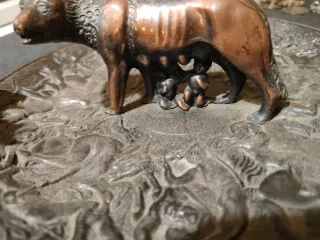 Cenicero Bronce Rómulo y Remo