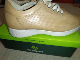 Zapatos Pitillos Beige Nuevos