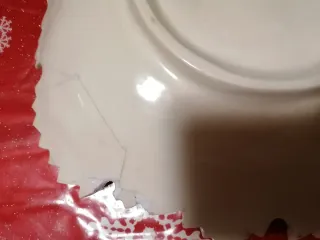 Piatto centrotavola foglia verde e giallo