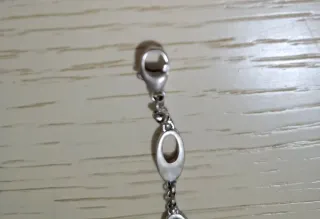 Pulsera de plata con eslabones ovalados