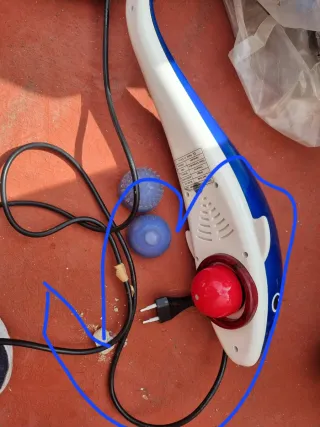 Masajeador eléctrico tiburón con accesorios