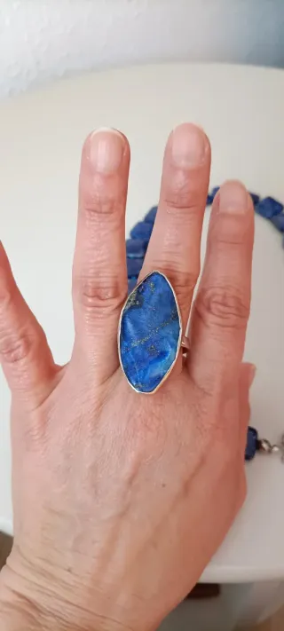 Conjunto Collar y Anillo Lapis Lazuli