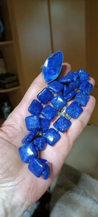 Conjunto Collar y Anillo Lapis Lazuli