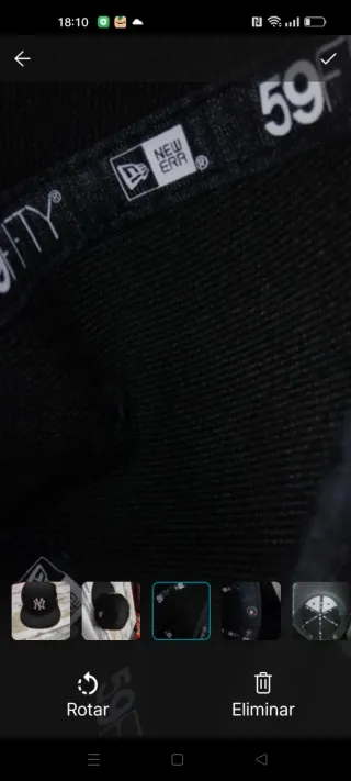 Gorra New Era NY Negra Talla 56.8 Nueva