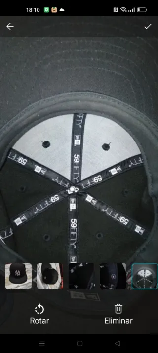 Gorra New Era NY Negra Talla 56.8 Nueva