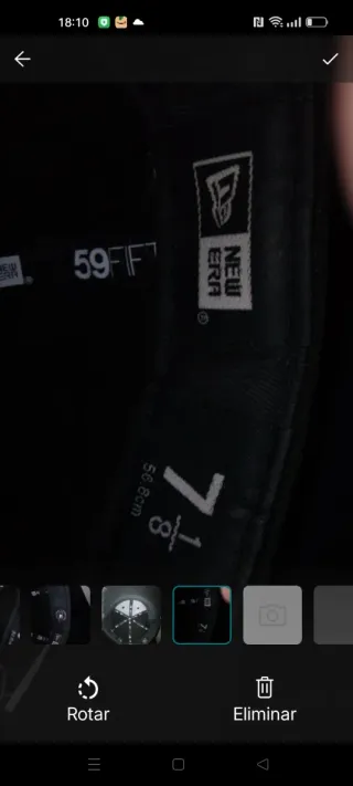 Gorra New Era NY Negra Talla 56.8 Nueva