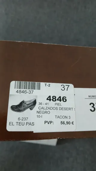 Botines piel negros talla 37