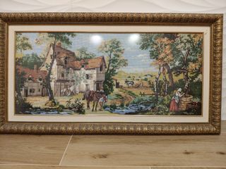 Cuadro Punto de Cruz Lana Paisaje