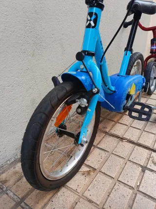 Bici Ruedines 14 Azul + Bici Equilibrio Roja