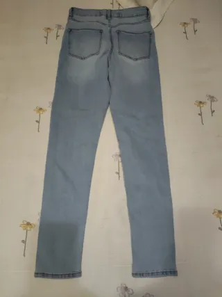 Pantalón vaquero pitillo hombre azul