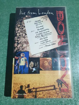 Lote 4 VHS Bon Jovi en Concierto