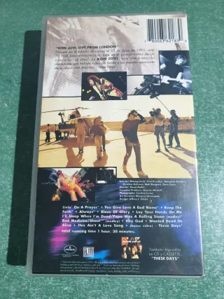 Lote 4 VHS Bon Jovi en Concierto