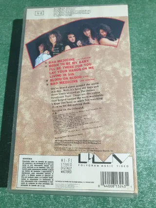 Lote 4 VHS Bon Jovi en Concierto