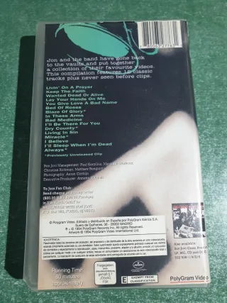 Lote 4 VHS Bon Jovi en Concierto