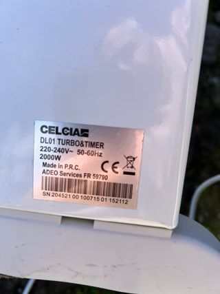 Radiador eléctrico 2000w blanco