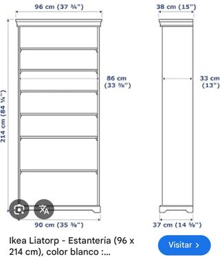 Estantería Vitrina Liatorp Ikea Blanca