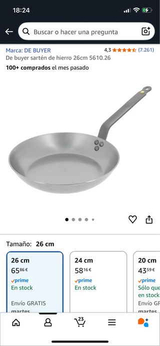 Sartén De Buyer Hierro Mineral B 26cm