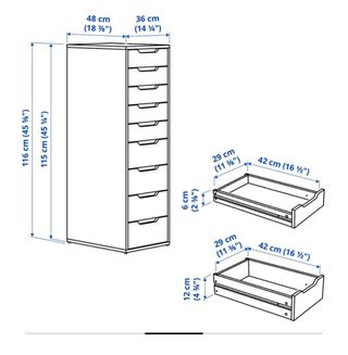 Cómoda 9 cajones  Modelo Alex Ikea