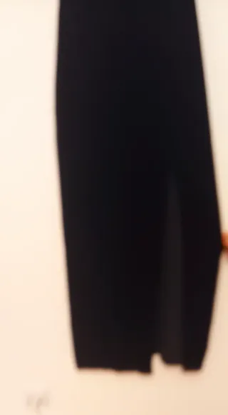 Vestido fiesta terciopelo negro largo