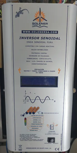 Lote energía camper 12V inversor 2200W Solener + R