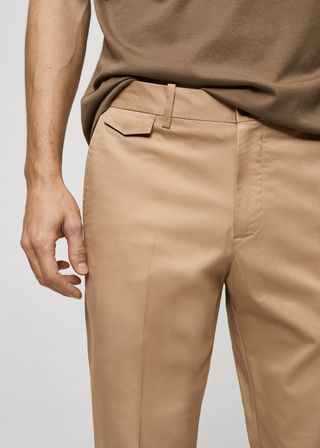 Pantalón Mango Beige Talla 40