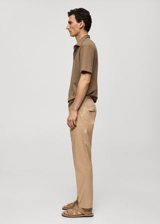Pantalón Mango Beige Talla 40